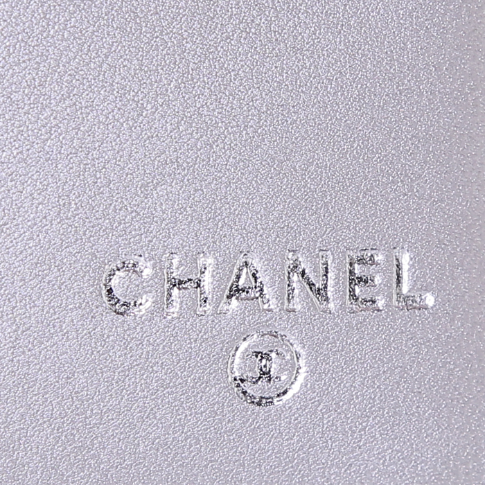 Portafogli Chanel Camelia - Wallet in pelle nera a fiori - Detail D3