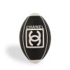 Chanel, Rugby ball, in black and white grained rubber, limited edition, sport accessory, signed, from the 2000's - 00pp thumbnail