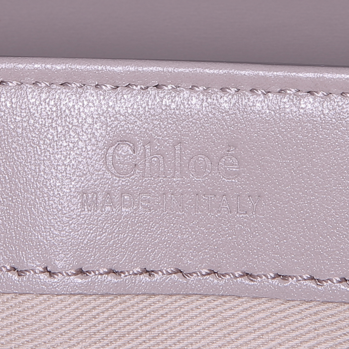 Borsa a tracolla Chloé C in pelle grigia - Detail D3