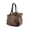 Bolso de mano Louis Vuitton Tivoli en lona a cuadros ébano y cuero marrón - 00pp thumbnail