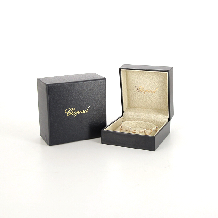 Bracciale Chopard Happy Heart in oro rosa,  madreperla e diamante - Detail D2