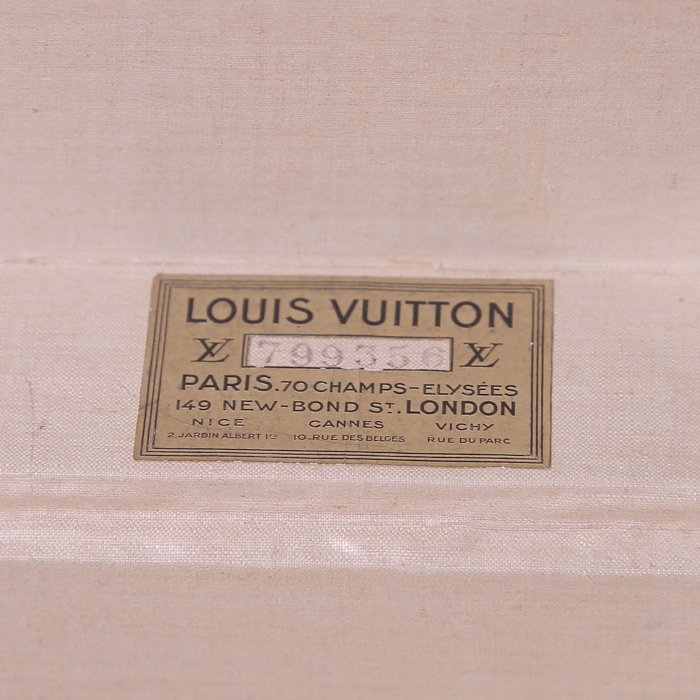 Louis Vuitton Alzer 55 suitcase in brown monogram canvas and brown lozine (vulcanised fibre) - Detail D3