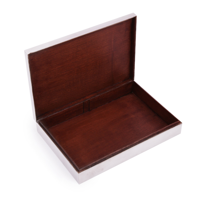 Hermès, "Loop" card box, in silver-plated and gold-plated metal, signed, from the 1980's - Detail D3