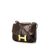 Hermes Constance handbag in brown crocodile - 00pp thumbnail