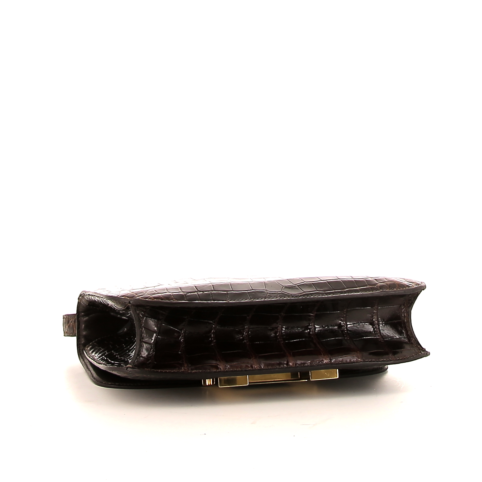 Borsa Hermes Constance in coccodrillo marrone - Detail D5