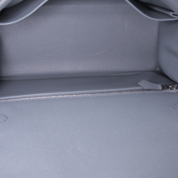 Hermes Kelly 28 cm handbag in grey epsom leather - Detail D3