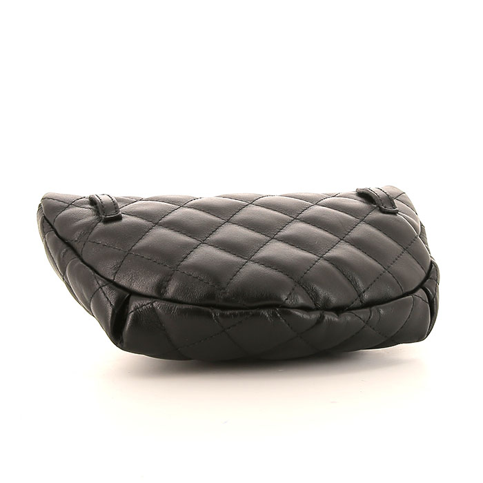 Chanel clutch-belt in black quilted leather - Detail D4