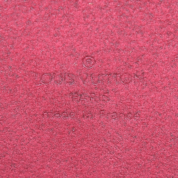 Borsa Louis Vuitton Theda in tela monogram cerata multicolore bianca e pelle naturale - Detail D3