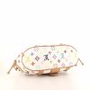 Louis Vuitton Theda handbag in white multicolor monogram canvas and natural leather - Detail D4 thumbnail