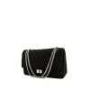Chanel 2.55 handbag in black quilted jersey - 00pp thumbnail