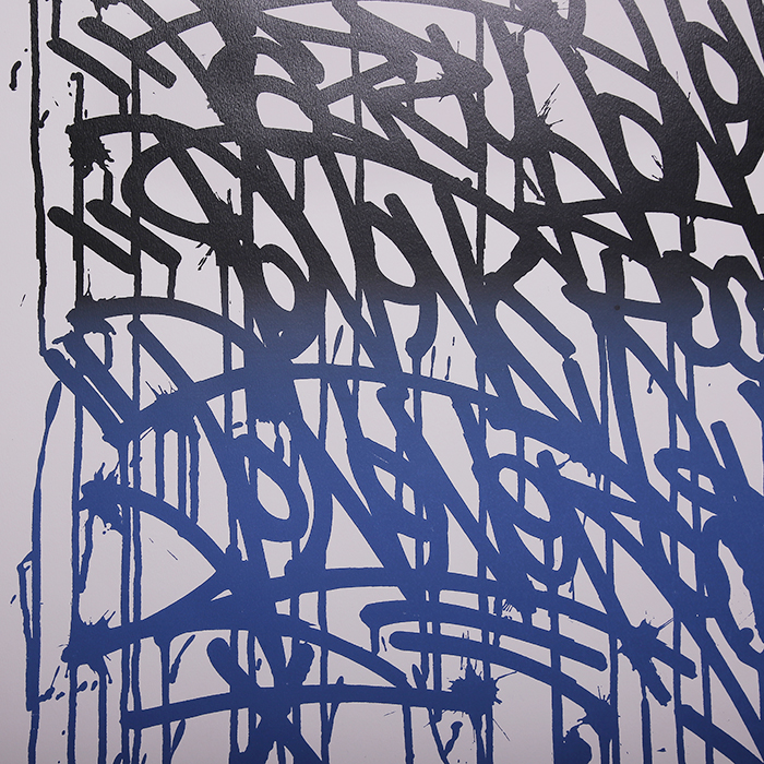 JonOne, "Urban calligraphy", silkscreen in two colors on paper, signed, numbered, dated and framed, of 2009 - Detail D1