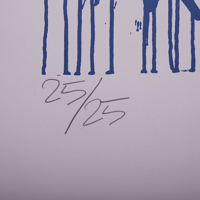 JonOne, "Urban calligraphy", silkscreen in two colors on paper, signed, numbered, dated and framed, of 2009 - Detail D3