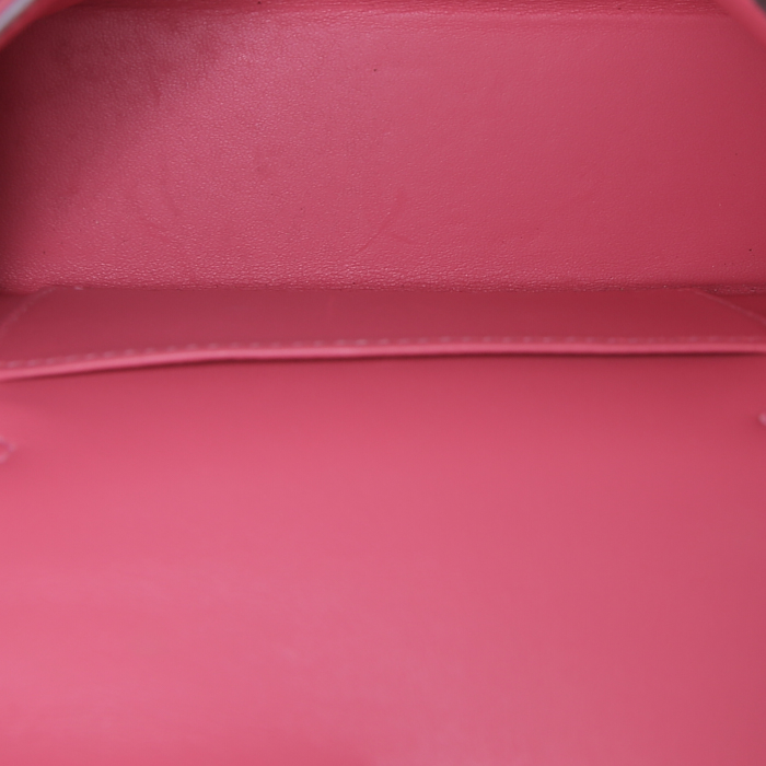 Hermes Kelly 20 cm small model handbag in pink Jaipur Mysore goat leather - Detail D3