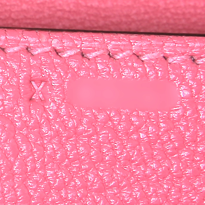 Bolso de mano Hermes Kelly 20 cm modelo pequeño en cuero rosa Jaipur - Detail D5