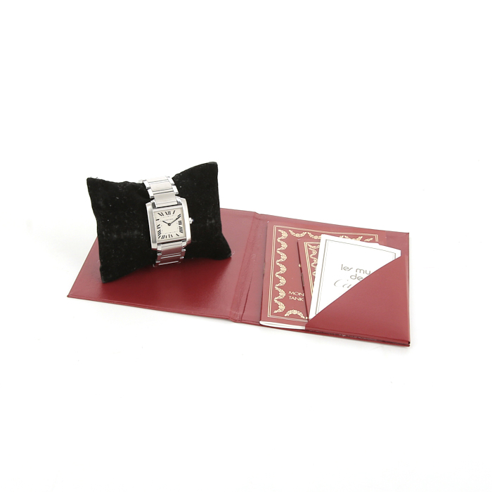 Orologio Cartier Tank Française in acciaio Ref : 2301 Circa 1997 - Detail D2