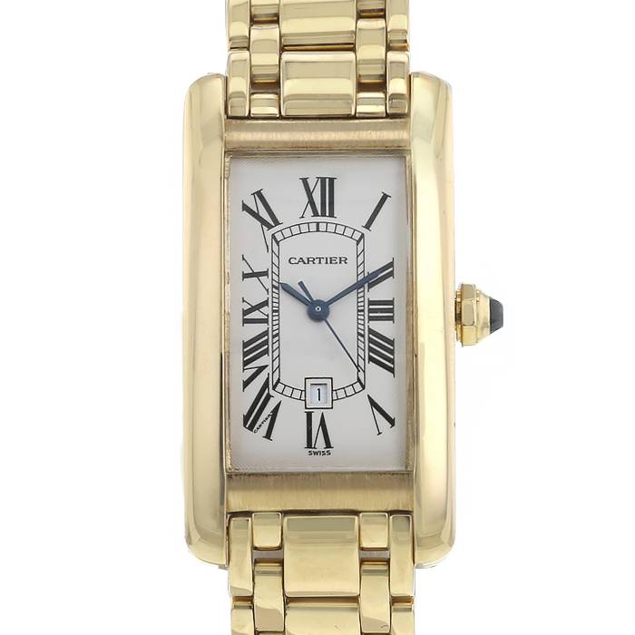 Tank Americaine, Ref. 2329 Yellow gold wristwatch with date Circa