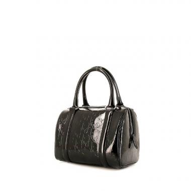 Bolso de mano Dior Speedy en charol Monogram negro
