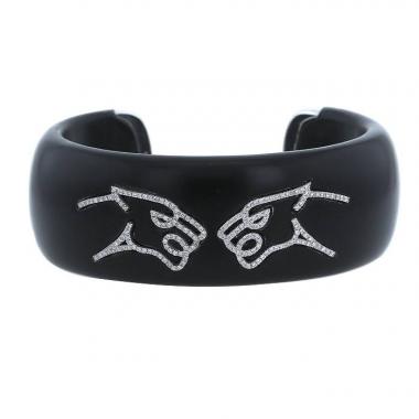 Bulgari Enigma by Gianni Bulgari bracelet in white gold, holz, and diamonds