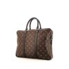Louis Vuitton Voyage small model briefcase in brown monogram canvas and black leather - 00pp thumbnail