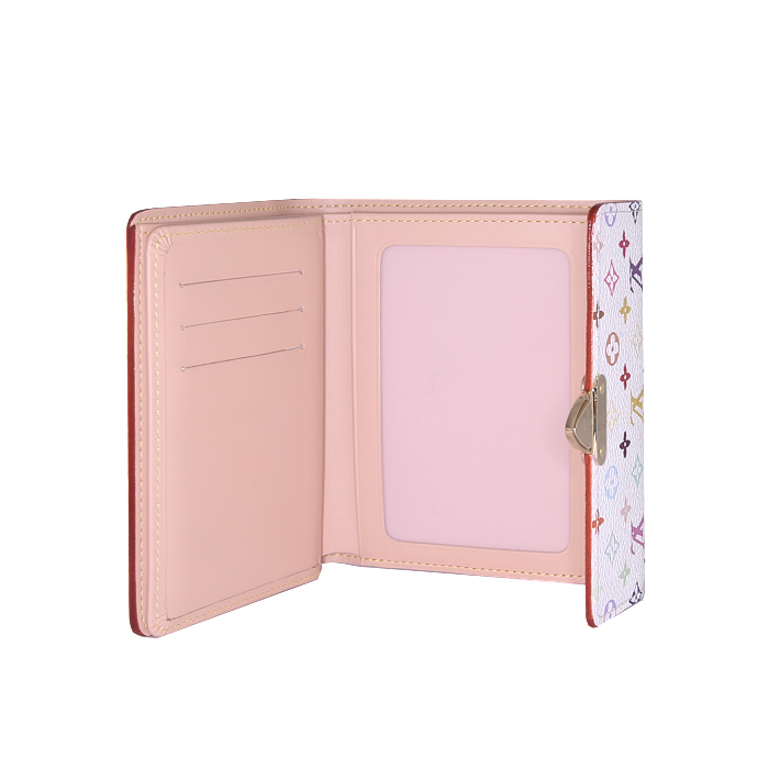 Louis Vuitton Editions Limitées wallet in multicolor and white monogram canvas and natural leather - Detail D2