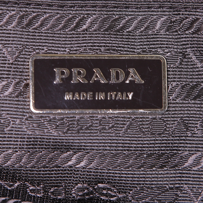 Prada Bauletto handbag in brown leather saffiano - Detail D3
