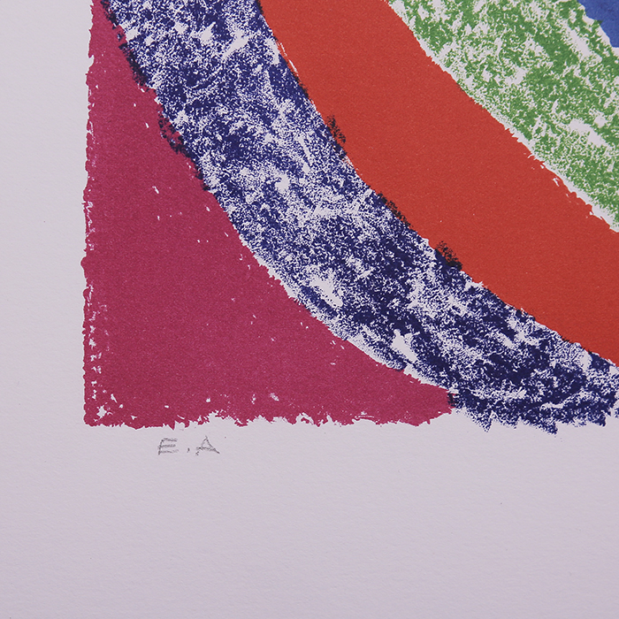 Sonia Delaunay, "Carreau noir", lithographie en couleurs sur papier, épreuve d'artiste signée et datée, de 1969 - Detail D1