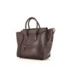Celine Luggage mini handbag in purple leather - 00pp thumbnail