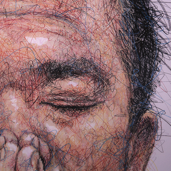 Hom Nguyen, “Autoportrait”, Lithography on paper from the "Hidden" serie, signed, numbered and framed, of 2016 - Detail D1