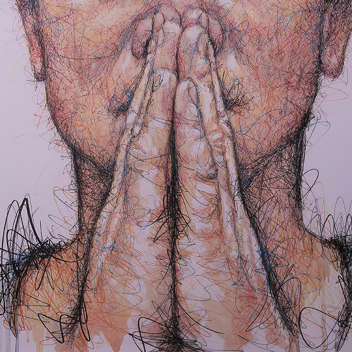 Hom Nguyen, “Autoportrait”, Lithography on paper from the "Hidden" serie, signed, numbered and framed, of 2016 - Detail D5