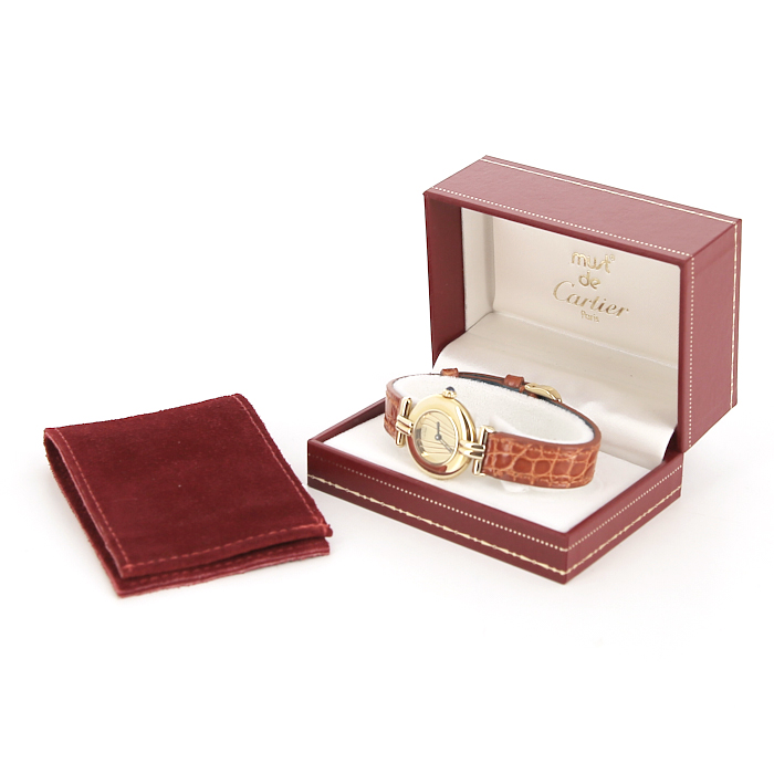 Orologio Cartier Colisee in vermeil Ref :  590002 Circa  1990 - Detail D2