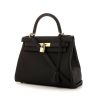 Hermes Kelly 28 cm handbag in black togo leather - 00pp thumbnail