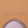 Sac cabas Burberry en daim marron et toile Haymarket - Detail D3 thumbnail