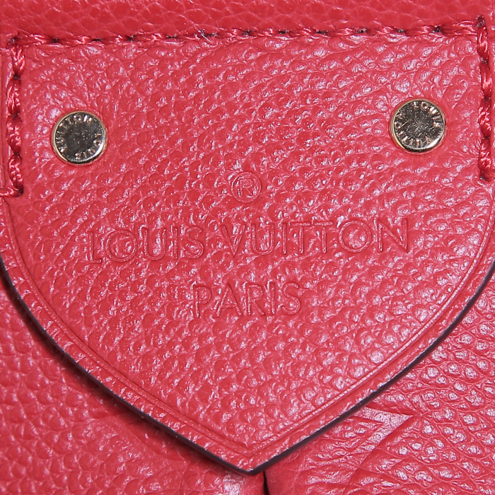 Louis Vuitton Mazarine handbag in red empreinte monogram leather - Detail D4