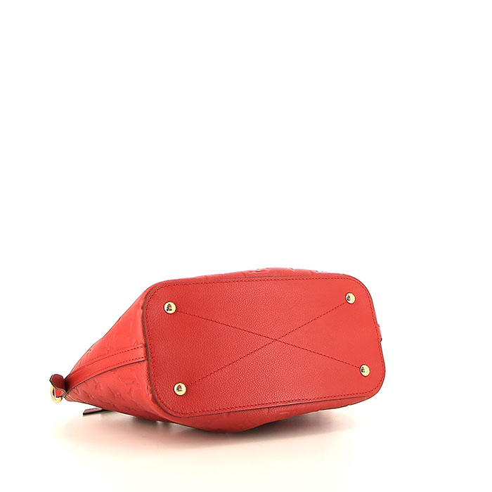 Louis Vuitton Mazarine handbag in red empreinte monogram leather - Detail D5