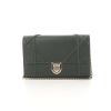 Dior Diorama Wallet on Chain handbag/clutch in green grained leather - 360 thumbnail