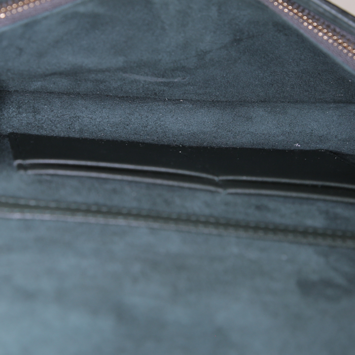 Sac/pochette Dior Diorama Wallet on Chain en cuir grainé vert - Detail D2