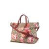 Gucci GG Blooms shopping bag in beige monogram canvas and pink leather - 00pp thumbnail