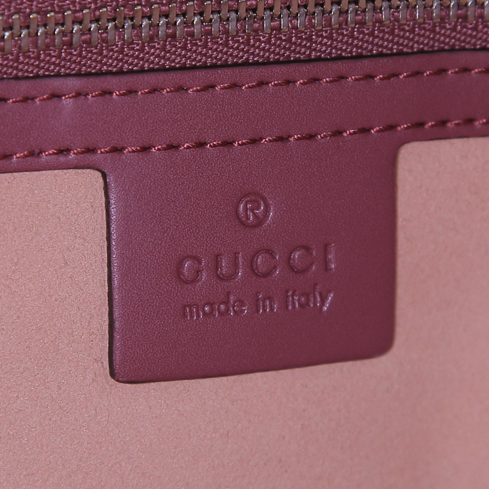 Sac cabas Gucci GG Blooms en toile monogram beige et cuir rose - Detail D4