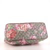 Shopping bag Gucci GG Blooms in tela monogram beige a fiori e pelle rosa - Detail D5 thumbnail
