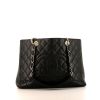Chanel Shopping GST bag worn on the shoulder or carried in the hand in black quilted grained leather - 360 thumbnail