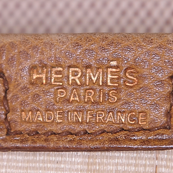 Pochette Hermes Jige in pelle Courchevel gold e crine undefined - Detail D3