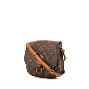 Bolso bandolera Louis Vuitton Saint Cloud en lona Monogram marrón y cuero natural