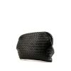 Bottega Veneta Clasp pouch in black intrecciato leather - 00pp thumbnail