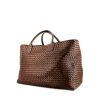 Shopping bag Bottega Veneta Cabat modello grande in pelle intrecciata marrone - 00pp thumbnail