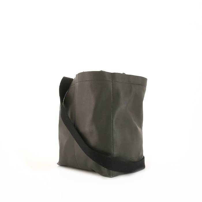 Khaki Leather Hobo Bag