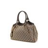 Gucci Gucci Vintage handbag in beige monogram canvas and brown leather - 00pp thumbnail