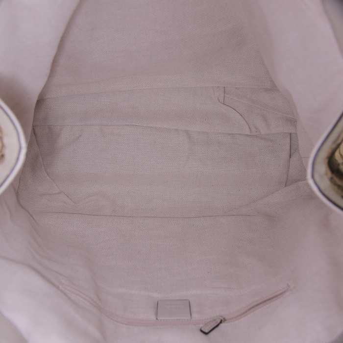 Sac à main Gucci Gucci Vintage en toile siglée beige et cuir beige - Detail D2