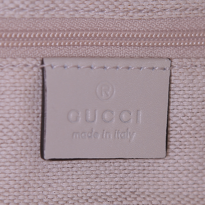 Bolso de mano Gucci Gucci Vintage en lona monogram beige y cuero beige - Detail D3