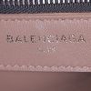 Sac cabas Balenciaga Bazar shopper petit modèle en fourrure synthétique marron-glacé et cuir marron - Detail D4 thumbnail