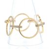 Articulated Boucheron cuff bracelet in yellow gold and diamonds - 360 thumbnail